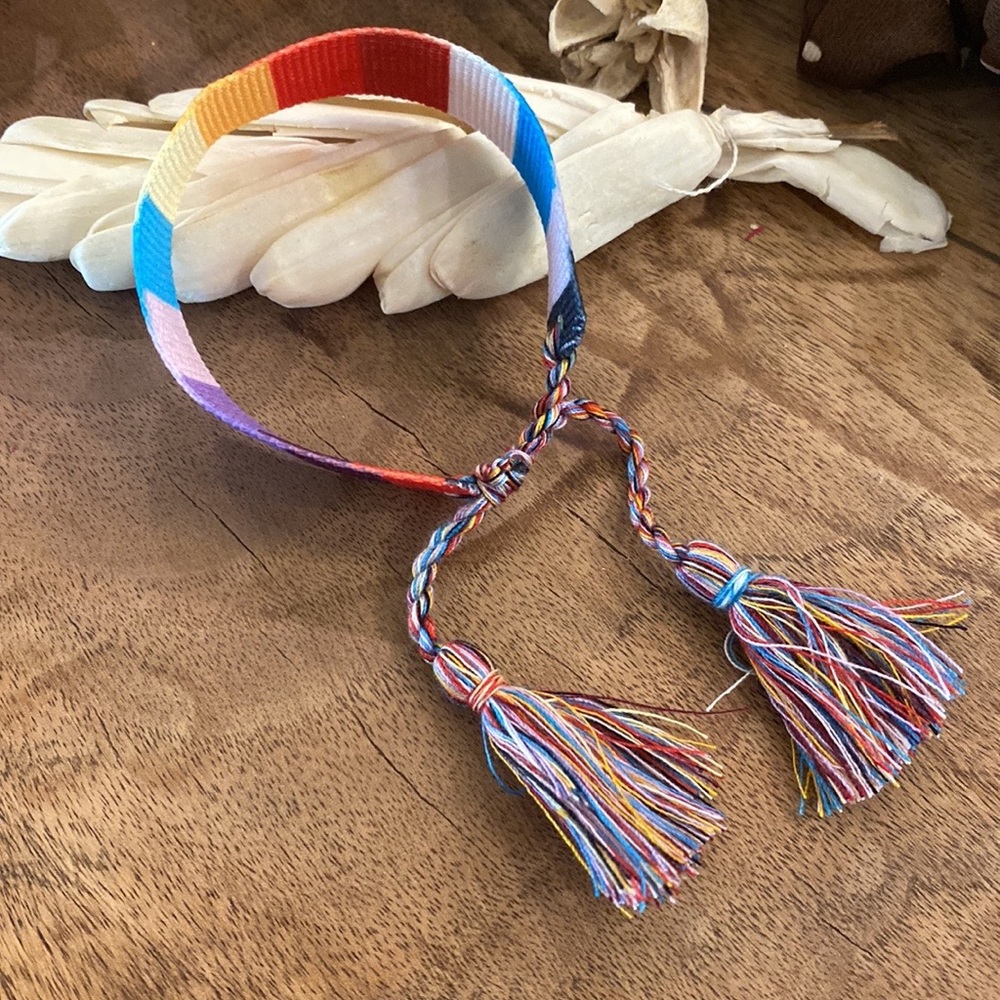 Rainbow Bright Woven Bracelet - Picture 4 of 4